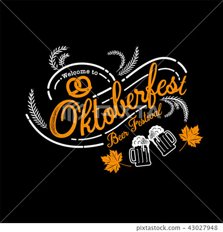 Oktoberfest hand drawn vector lettering - Stock Illustration [43027948 ...