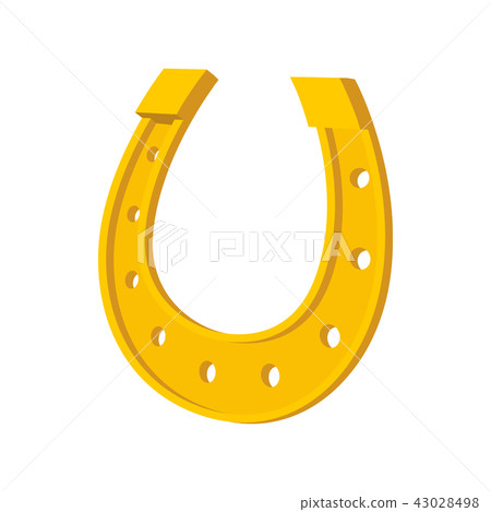 Golden horseshoe cartoon icon Golden horseshoe cartoon icon 43028498