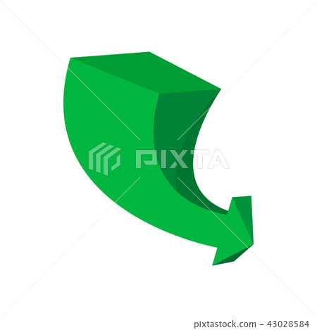 3d green arrow cartoon icon 3d green arrow cartoon icon 43028584