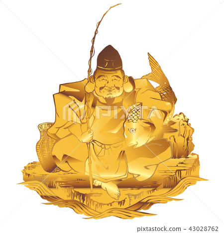 Ebisu Ebisu Ebisu Golden Gold Gold illustration 43028762