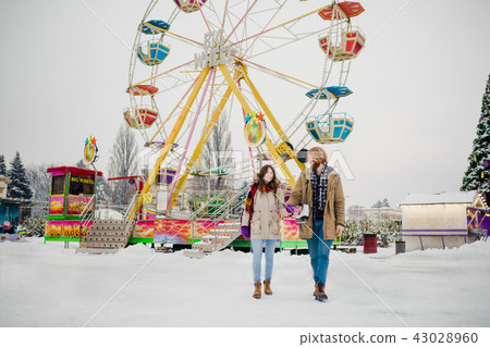 Young couple in love with a happy young man.. picture