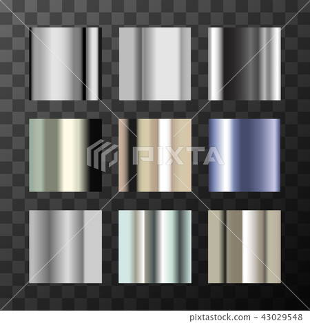 Large set of different metals gradient swatches Large set of different metals gradient swatches 43029548