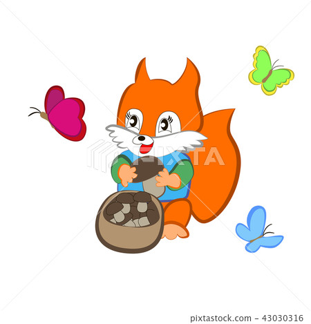 Cute cartoon squirrel. Cute cartoon squirrel. 43030316
