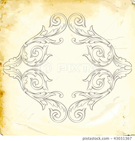 Vector baroque of vintage elements for design.  43031367