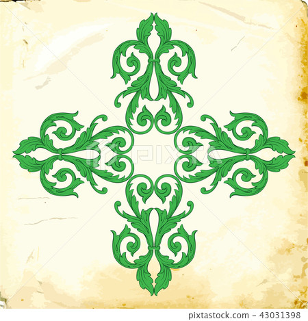 Vector baroque of vintage elements for design.  43031398