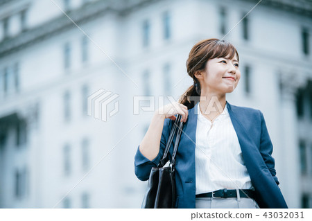 Business scene building young lady 43032031