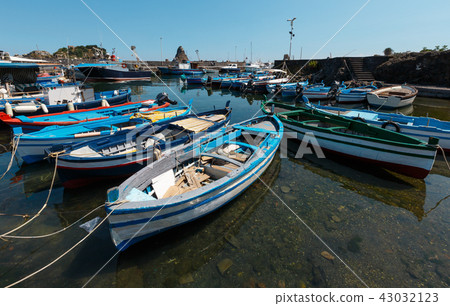 Aci Trezza Marina dei Ciclopi boats harbor, Sicily Aci Trezza Marina dei Ciclopi boats harbor, Sicily 43032123