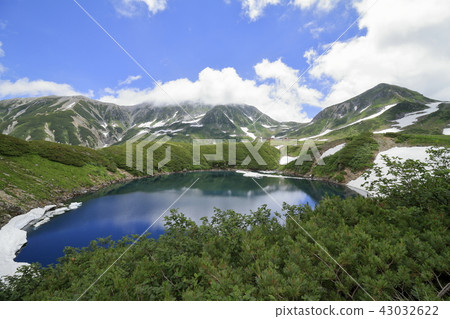 只有下雪的夏天仍然是Pond和Tateyama山脈 43032622