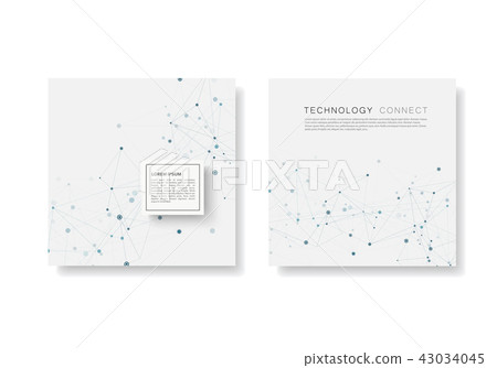 Abstract connect background with connected lines and dots. Modern vector templates brochure Abstract connect background with connected lines and dots. Modern vector templates brochure 43034045