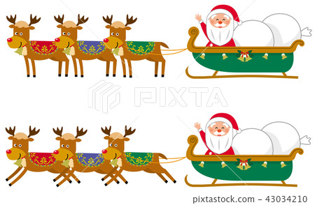 Christmas reindeer and sled 43034210