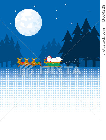 Christmas reindeer and Santa 43034228