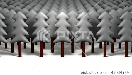 Coniferous winter coniferous forest 43034589