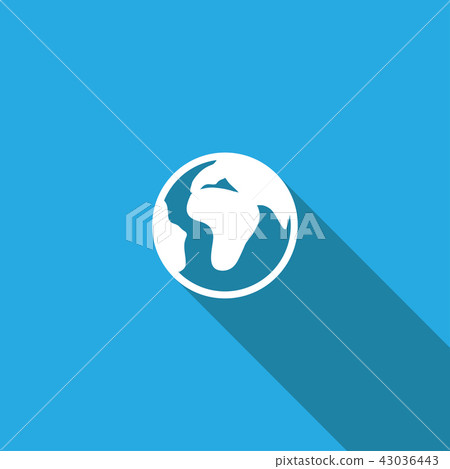 globe icon on white background , Earth , vector - Stock Illustration ...