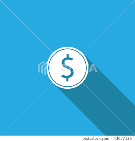Dollar , Dollar coins icon Vector on the backgroun 43037126