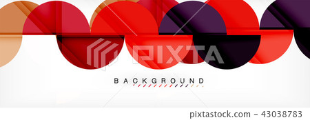Semi circle abstract background, modern geometric pattern design. Business or technology 43038783