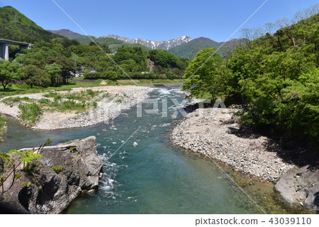View of Tanigawa-dake from Tone River, Gumma Prefecture View of Tanigawa-dake from Tone River, Gumma Prefecture 43039110