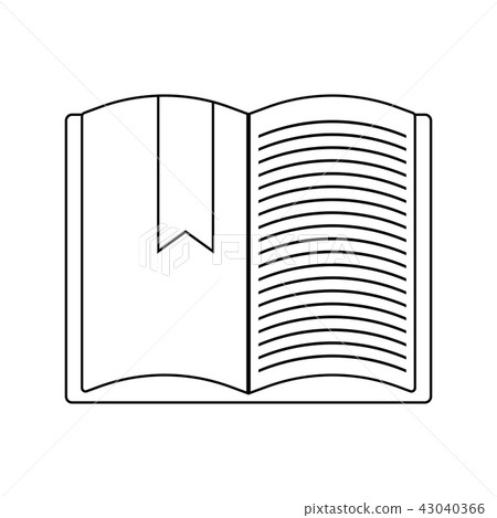 Open book with bookmark icon Open book with bookmark icon 43040366