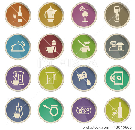 utensils for beverages icon set utensils for beverages icon set 43040666