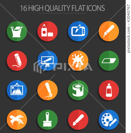 art 16 flat icons art 16 flat icons 43040767