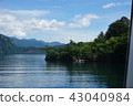 From the ship's board of Towada Lake cruise ship 43040984