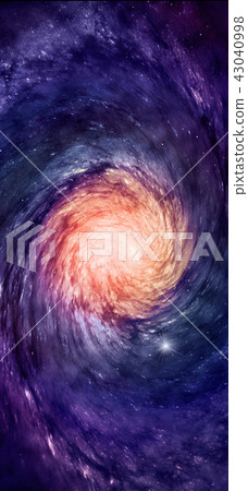 Far away spiral galaxy. 3D rendering. Far away spiral galaxy. 3D rendering. 43040998