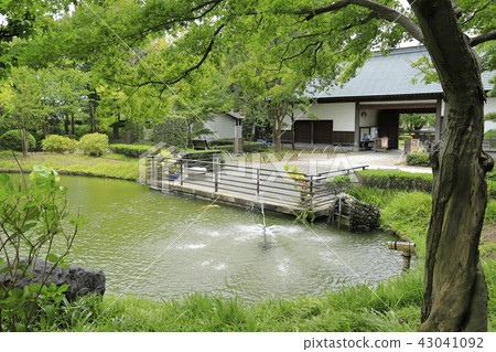 Koshigaya Noh Theater & Japanese Gardens Haneda Garden Nagayamon as background Koshigaya Noh Theater & Japanese Gardens Haneda Garden Nagayamon as background 43041092