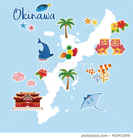 沖繩地圖旅遊地圖 43041849