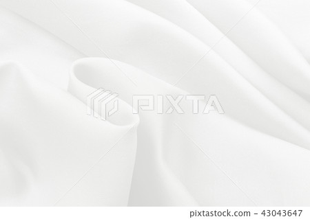 White fabric background, pattern of silk or linen. 43043647