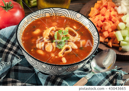 Pasta e fagioli - pasta and beans soup 43043665