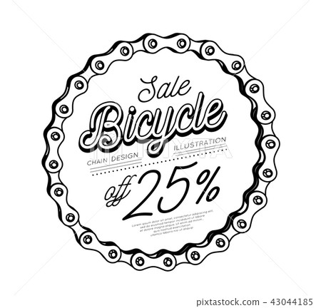 Bicycle chain in the form of a circle. 3D design. Sale discount 43044185