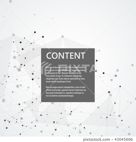 Geometric background with connected abstract shapes. Vector modern background 43045606