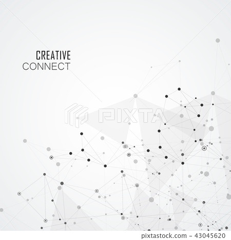 Geometric background with connected abstract shapes. Vector modern background Geometric background with connected abstract shapes. Vector modern background 43045620