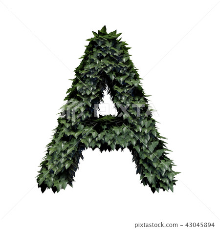 Foliage Letter, 3D Rendering Foliage Letter, 3D Rendering 43045894
