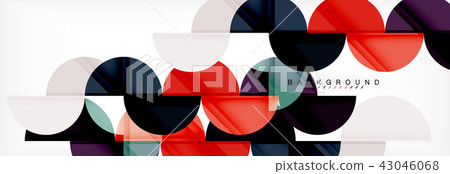 Semi circle abstract background, modern geometric pattern design. Business or technology 43046068