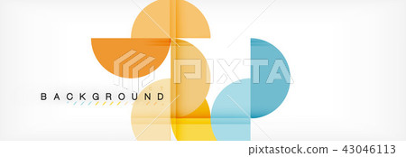 Circle modern geometrical abstract background illustration 43046113