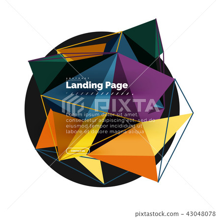 Vector 3d triangle abstract background, polygonal geometric design Vector 3d triangle abstract background, polygonal geometric design 43048078
