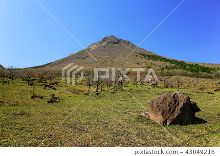 Yufu mountain foot rock zone of spring of Oita prefecture 43049216