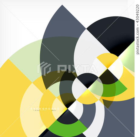 Minimal circle abstract background design, multicolored template for business or technology 43049220