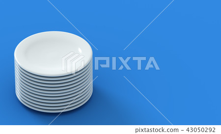 Illustration of stacked dishes CG Illustration of stacked dishes CG 43050292