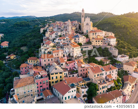 Aerial view Cervo medieval town 43050653