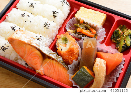 午餐盒的美味鮭魚的窗簾 43051135