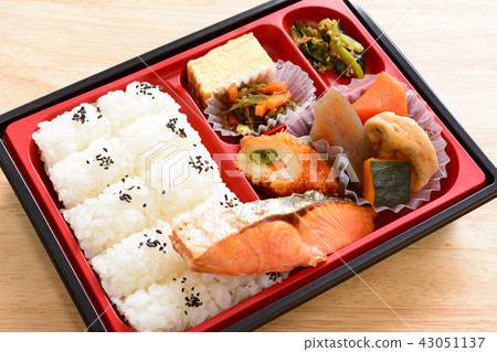 午餐盒的美味鮭魚的窗簾 43051137