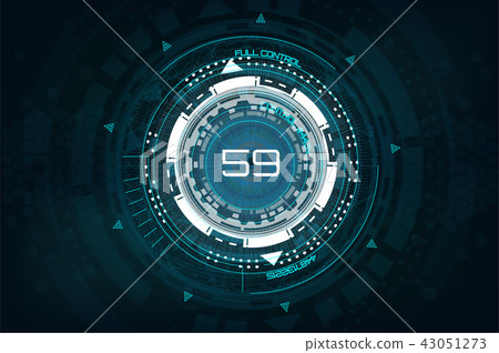 Futuristic technology in HUD style 43051273