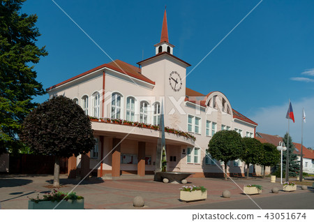 City Hall building in country town Velke Pavlovice City Hall building in country town Velke Pavlovice 43051674