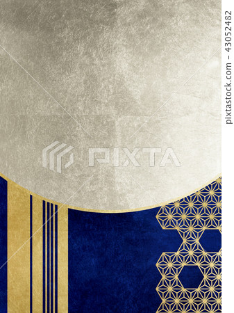 Hemp leaf line gold silver blue (background material) Hemp leaf line gold silver blue (background material) 43052482