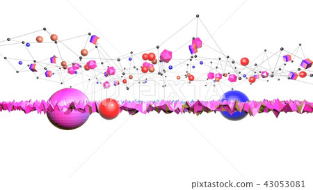 3d render of abstract geometric background with modern gradient colors in low poly style. 3d surface 3d render of abstract geometric background with modern gradient colors in low poly style. 3d surface 43053081