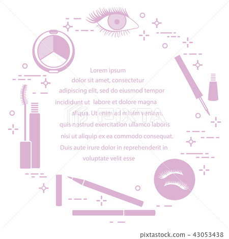 Eye makeup Decorative cosmetics. Eye makeup Decorative cosmetics. 43053438