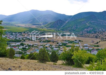 industrial unpopular small town in the valley of m 43055019