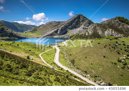 Lake Enol and mountain retreat 43055896