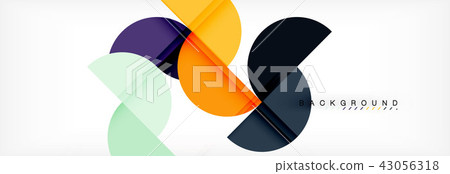 Semi circle abstract background, modern geometric pattern design. Business or technology 43056318